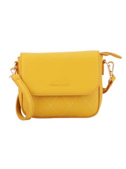 Fastrack - Yellow Structured Sling Bag for Women