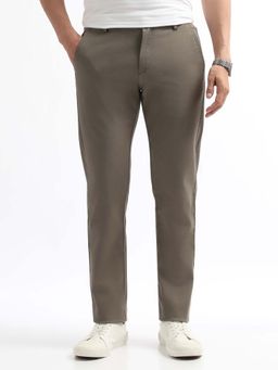 Arrow Sports - Men Brown Cotton Solid Trouser