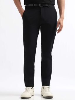 Arrow Sports - Men Black Nylon Solid Trouser