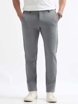 Arrow Sports - Men Grey Rayon Solid Trouser