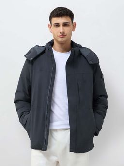 U.S. POLO ASSN. - Men Blue Regular Fit Solid Jacket