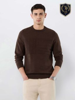 U.S. POLO ASSN. - Men Brown Polyester Crew Neck Sweater