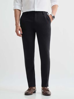 Arrow Newyork - Mens Textured Super Slim Fit Trousers Blue