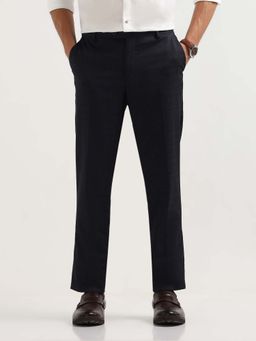 Arrow - Mens Checked Twill Trousers Blue