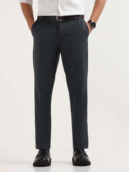 Arrow - Mens Textured Dobby Weave Trousers Grey