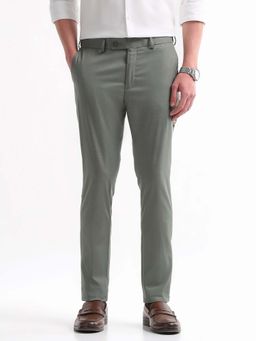 Arrow - Mens Super Slim Fit Velocity Trousers Green