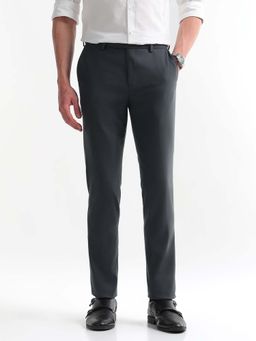Arrow - Mens Super Slim Fit Dobby Trousers Grey