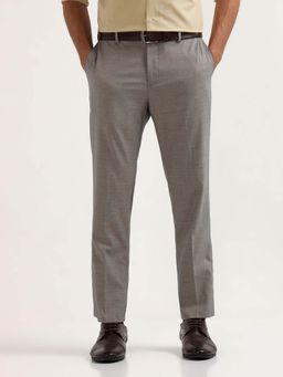 Arrow - Mens Heathered Regular Fit Trousers Beige