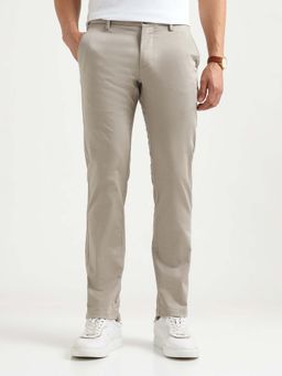 Arrow Sports - Sport Mens Textured Slim Fit Trousers Beige