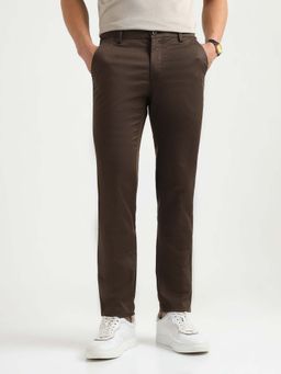 Arrow Sports - Sport Mens All Over Printed Satin Trousers Brown