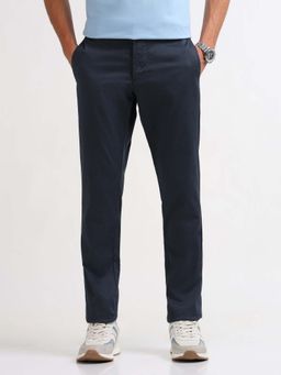 Arrow Sports - Sport Mens Textured Slim Fit Trousers Blue