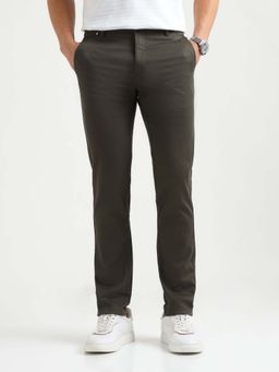 Arrow Sports - Sport Mens Textured Super Slim Fit Trousers Brown