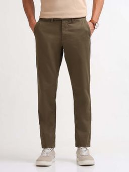 Arrow Sports - Sport Mens Mid Rise Slim Fit Trousers Brown