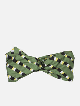 Aditi Wasan - Green Printed Viscose Knot Design Headband