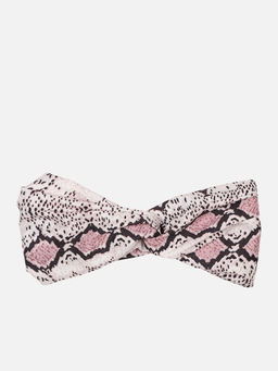 Aditi Wasan - Off White Printed Viscose Knot Design Headband