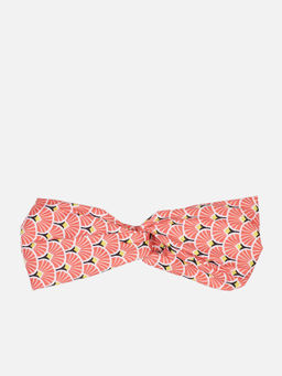 Aditi Wasan - Orange Printed Viscose Knot Design Headband