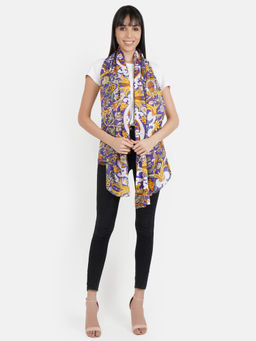 Aditi Wasan - Multicolored Floral Print Viscose Stole
