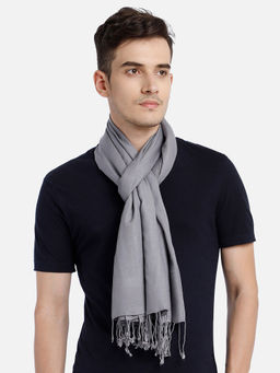 Aditi Wasan - Viscose Solid Grey Men's Stole