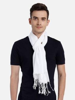 Aditi Wasan - Viscose Solid White Men's Stole