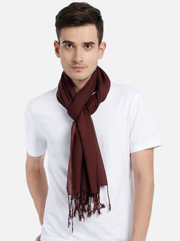 Aditi Wasan - Viscose Solid Brown Men's Stole