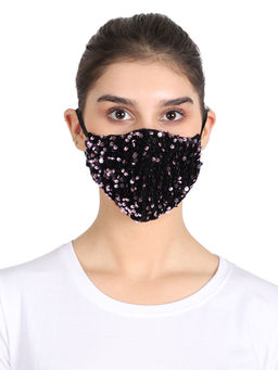 Anekaant - 3-Ply Reusable Sclupted Sequin Fashion Mask