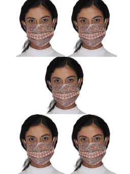 Anekaant - 3-Ply Reusable Printed Cotton Fabric Fashion Mask (Pack of 5)