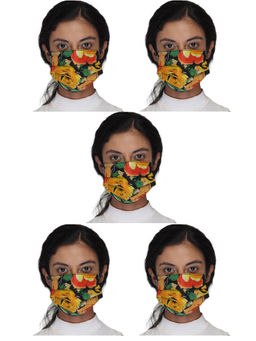 Anekaant - 3-Ply Reusable Printed Cotton Fabric Fashion Mask (Pack of 5)