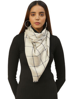 Anekaant - Off-White & Gold Woven Paisley Pure Modal Scarf