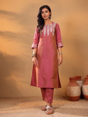 The Albela Kurta - Coral main image 0