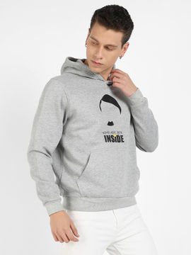 Campus Sutra Hoodies : Buy Campus Sutra Mens Light Grey Who Are You Inside  Hoodie with Kangaroo Pocket Online | Nykaa Fashion