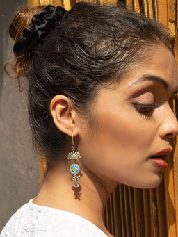Shaya by CaratLane - Multi-Color Antique Vakrai Earrings