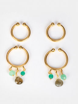 Shaya by CaratLane - Teal Solace Earrings (Pack of 2)