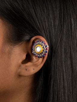 Shaya by CaratLane - Ankhadiyo Vakadiyo Pattern Single Sterling Silver Ear Clip