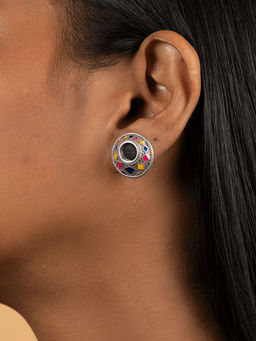 Shaya by CaratLane - Sadu Bharat Style Sterling Silver Studs