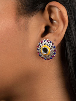 Shaya by CaratLane - Ankhadiyo Vakadiyo Pattern Sterling Silver Studs