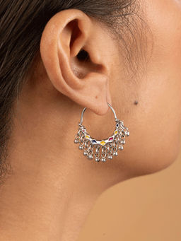 Shaya by CaratLane - Sadu Bharat Style Sterling Silver Hoops