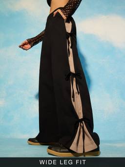 The Souled Store - Women Black Solid/Plain Pure Cotton Pant