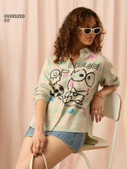 The Souled Store - Women Yellow Character Pure Cotton Shirt