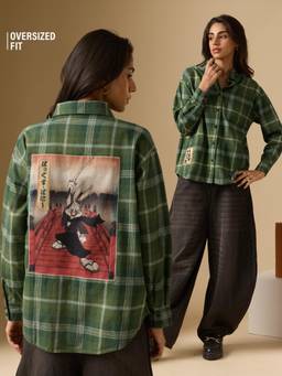 The Souled Store - Women Green Character Pure Cotton Shirt