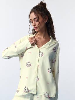 The Souled Store - Women Cream Character Viscose Shirt