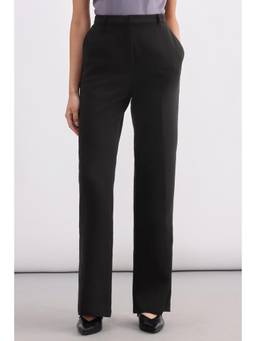 Allen Solly - Women Black Solid/Plain Polyester Blend Trouser