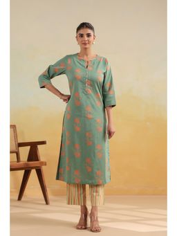 RATAN JAIPUR - Green High Low Hem Kurta