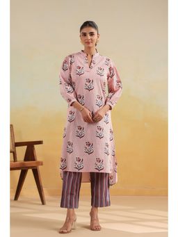 RATAN JAIPUR - Pink High Low Hem Kurta