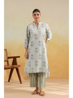 RATAN JAIPUR - Green High Low Hem Kurta