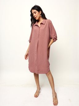 ISHIN - Comfy Rust Relaxed Dress
