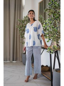 The Quince Life - Deep Blue Sea Swirl Top