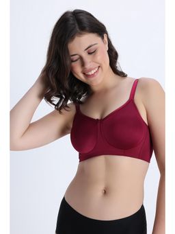 Zivame - Plum Single Layered Non Wired Full Coverage T-Shirt Bra