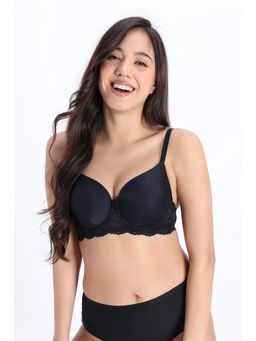 Zivame - Anthracite Padded Regular Wired 3-4Th Coverage T-Shirt Bra