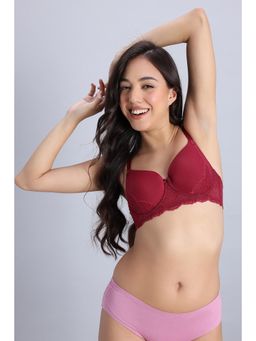 Zivame - Maroon Padded Regular Wired 3-4Th Coverage T-Shirt Bra