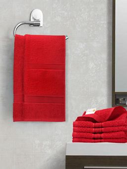 KOPA - 6Pc Quick Dry 100% Cotton Soft Terry Towel -2Pc Hand, 4Pc Face D'Ross Solid